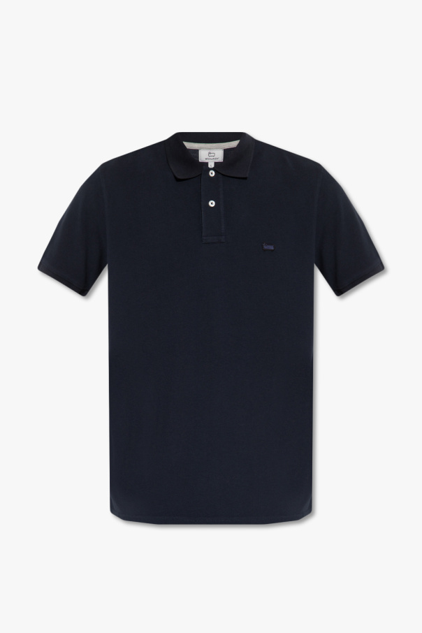 Navy blue very nice Polo with detail to make it easy to wear Woolrich -  Copenhagen Blue Polo Shirt - SchaferandweinerShops Colombia